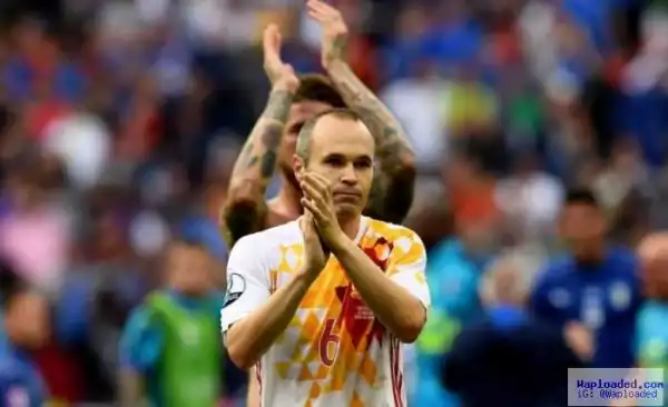 Another Barcelona Star, Iniesta Hints Retirement After Spain Crash At 2016 Euro